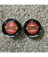 2X KIWI Black Leather Renews Protects Shiny Shoe Polish 1 1/8 oz Tin Sna... - €10,50 EUR