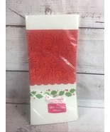 Vintage NIP Party Maid Crepe Tablecover Holiday Christmas Mistletoe 54x96 - $13.54 CAD