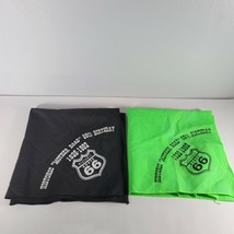 Route 66 Bandannas 66th Birthday Green and Black Motorcycle 20&quot; Square - £7.03 GBP