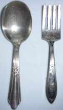 Vintage Baby Fork &amp; Spoon Non-Matching  - £3.12 GBP