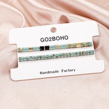 Turquoises Beads Bracelet Set Fashion Jewelry Tila Bracelets for Women Jewellery - £14.17 GBP