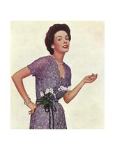 1950s Ribbon Daisy Evening Dress pattern using Daisy Knitter (PDF 2009) - £2.98 GBP