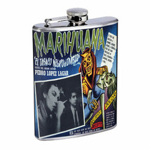 Reefer Madness Vintage Poster D4 Flask 8oz Stainless Steel Hip Drinking Whiskey - £11.69 GBP