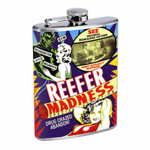 Reefer Madness Vintage Poster D5 Flask 8oz Stainless Steel Hip Drinking Whiskey - £11.61 GBP