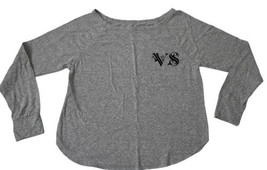 Victoria’s Secret VS Black Logo Long Sleeve Gray Shirt Scoop Sz S/P - £10.99 GBP