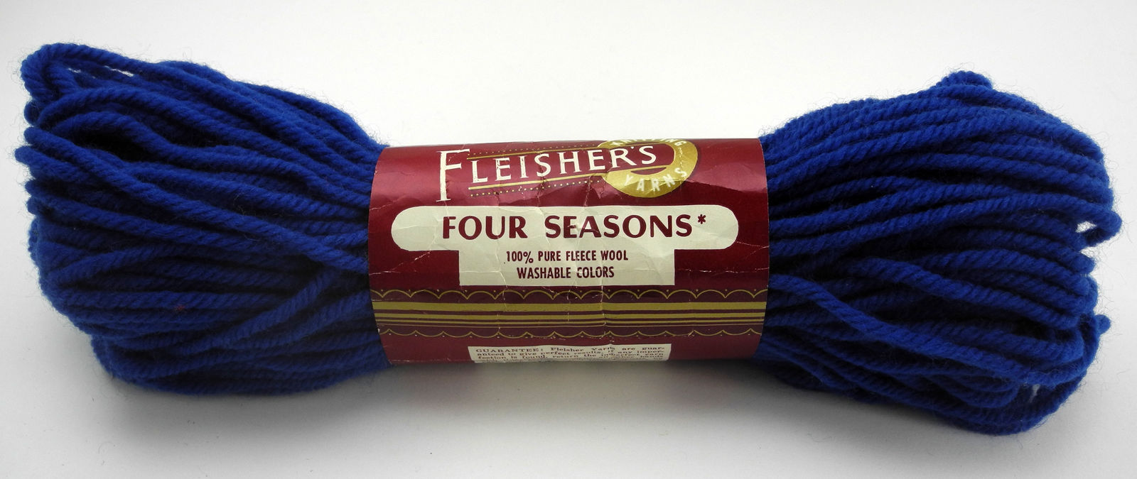 Fleisher's Four Seasons 100% Pure Fleece Wool Washable Yarn - 1 Skein Blue #509 - $8.50