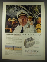 1956 Remington Rollectric Shaver Ad - He shaved his hidden beard in the U.S.A. - $18.49