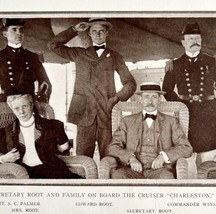 Secretary Root Family Cruiser Ship Charleston 1906 Photo Plate Printing ... - £19.65 GBP