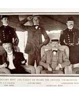 Secretary Root Family Cruiser Ship Charleston 1906 Photo Plate Printing ... - £19.80 GBP