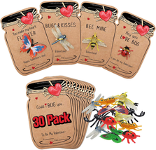 Valentines Day Gifts for Kids - 30 Pack Love Bug Card Bulk 6 Different B... - $20.54