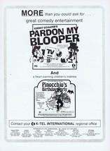 Pardon My Blooper / Pinocchio Birthday 1974 ORIGINAL Vintage 9x12 Indust... - £15.50 GBP