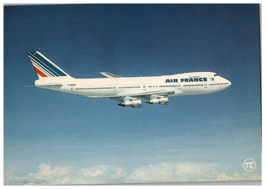 Air France Boeing 747 Airplane Postcard - £7.90 GBP