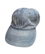 VINTAGE Hat Cap Strapback Faded Blue Denim Six Panel Adult Casual 90s Ad... - £11.82 GBP