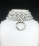 Silber Farbe Kette E-Mail Hals Teile Aluminium Damen Halskette – Handmad... - £52.65 GBP+