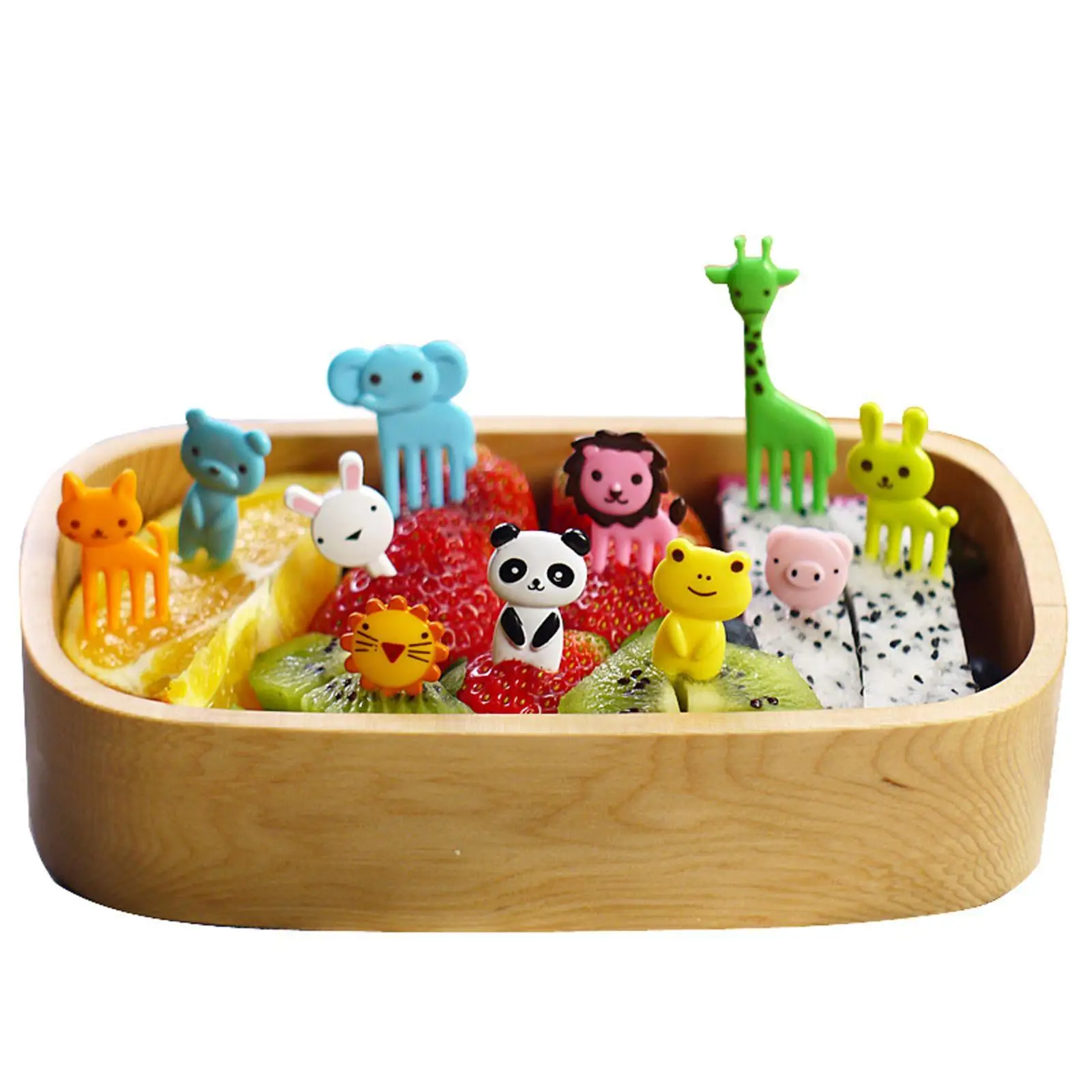 Play 10psc bento vegetable tableware cute toddler Play fruit fork tootAick Play&#39; - £23.17 GBP
