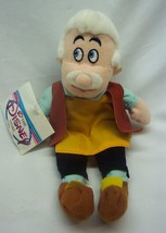 Walt Disney Store Pinocchio Geppetto 9&quot; Bean Bag Stuffed Animal Toy w/ Tag - £12.85 GBP