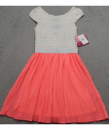 Bloom De Jeune Fille Dress Girls 16 Multi Lace Overley Lined Crisscross ... - $47.64