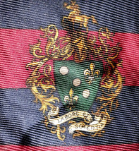 Keith Daniels Mens Neck Tie Rose-Hulban Labore Red Blue Striped Silk Et ... - $357.16 MXN