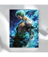 Anime One Piece Pirate Roronoa Zoro Green POWER Home Decor Metal Wall Ar... - $187.82 MXN+