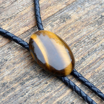Tiger&#39;s Eye Stone Bolo Tie - Four Bolo Tip Options - $20.00