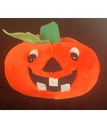 Soft Cuddly Plush Jack O Lantern Pumpkin 7&quot; Tall 22&quot; Around the Middle - $168.46 MXN