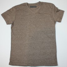 Counter Intelligence Boy&#39;s Heathered Brown V Neck Short Sleeve Shirt size S - $12.99