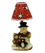 Yankee Candle Tealight Holder Shade Christmas Snowman Penguin Ronnie Walter - £17.55 GBP