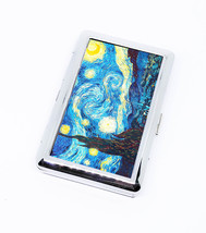 14 CIGARETTES CASE box Van Gogh starry night card ID holder Pocket - £12.63 GBP