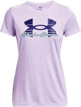 Under Armour Tech Solid Script Short Sleeve T Shirt Womens L Purple Loos... - £19.36 GBP
