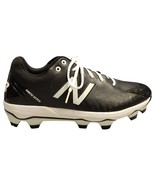New Balance Molded Baseball Cleats Mens Size 11.5 Black White Lace Up PL... - $34.24