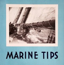 Marine Tips Booklet Peirce &amp; Kilburn PB 1st Edition 1933 Nautical Histor... - $43.43 CAD