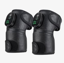 2pc Wireless 3 in 1 PU Leather Heating Arthritis Elbow Knee Leg Massage Wrap - £52.03 GBP