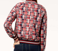 Tommy Hilfiger Womens Cotton Patchwork Plaid Varsity Jacket,Small - £83.78 GBP