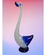 Vintage Large Murano Glass Bird Swan Duck Colorful Blue and White Excell... - $1,389.52 MXN