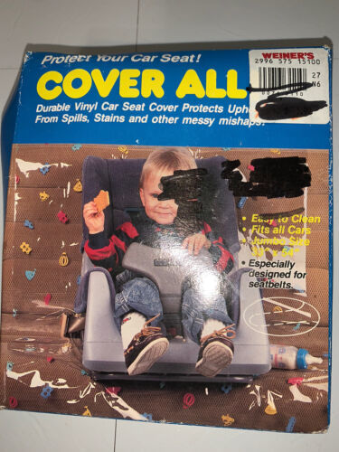 Vintage NEW OLD STOCK 1991 Safety 1st CAR SEAT COVER ALL 33x54 Clover Price Tag - $37.18
