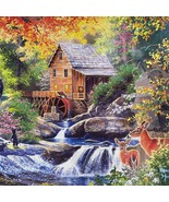 Abraham Hunter Spring Mill Jigsaw Puzzle Cra-Z-Art Fall Autumn 300-Piece - £11.44 GBP