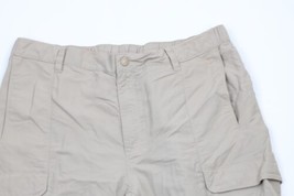Vintage The North Face Mens XL Spell Out Wide Leg Convertible Pants Shorts Beige - £39.52 GBP