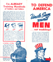 Uncle Sam WWII Charles Atlas  Soldiers Men World War 2 Home Front - $35.83