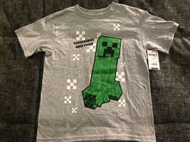 Minecraft Seasons Greetings T-SHIRT, Child&#39;s Extra Small, New w/TAGS, Creeper - £8.67 GBP