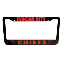 SET X 2  Kansas City Chiefs Black Plastic License Plate Frame Truck Car Van - £17.25 GBP