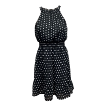 Philly Womens Blouson Dress Multicolor Polka Dot Smocked Mini Halter Ret... - £20.50 GBP