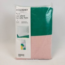 Ikea Mojlighet Twin Duvet Cover &amp; 1 Pillowcase Pink Green Yellow Pattern... - $29.68