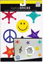 Me And My Big Ideas Laptop Removable Stickers Smily Face And Stars - $14.41