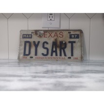 Vintage 1986 Sequicentennial Texas License Plate DYSART Expired - £5.48 GBP