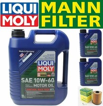 Oil Change Kit w/LIQUIMOLY 10W-60 &amp; MANN Filter HU926/4x BMW M3 3.0L/3.2... - $2,325.65 MXN