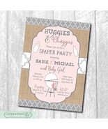 Couples Baby Shower Invitation printable, Diaper Party, /Digital File/DIY - £11.85 GBP