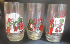3 Coca-Cola Merry Christmas Holly Hobbie &amp; Robby 2 3 4 of 4 Ltd Edition Glasses - £3.49 GBP