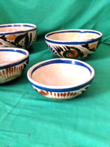 Vintage Tlaquepaque Mexican Folk Art Pottery Nesting Bowls set of 4 - £56.05 GBP