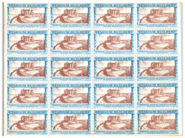 Vintage Memorial Stadium Builders Association 1910 1960 Tacoma Washington Stamps - £22.96 GBP