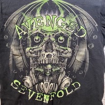 Avenged Sevenfold Rock Band Skull Art Concert Tour Black Cotton T Shirt ... - £8.49 GBP